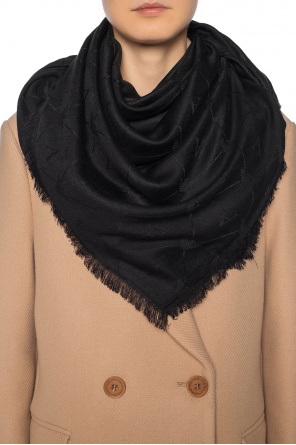 Patterned shawl with logo, zdjęcie 2 Patterned shawl with logo od Emporio Armani